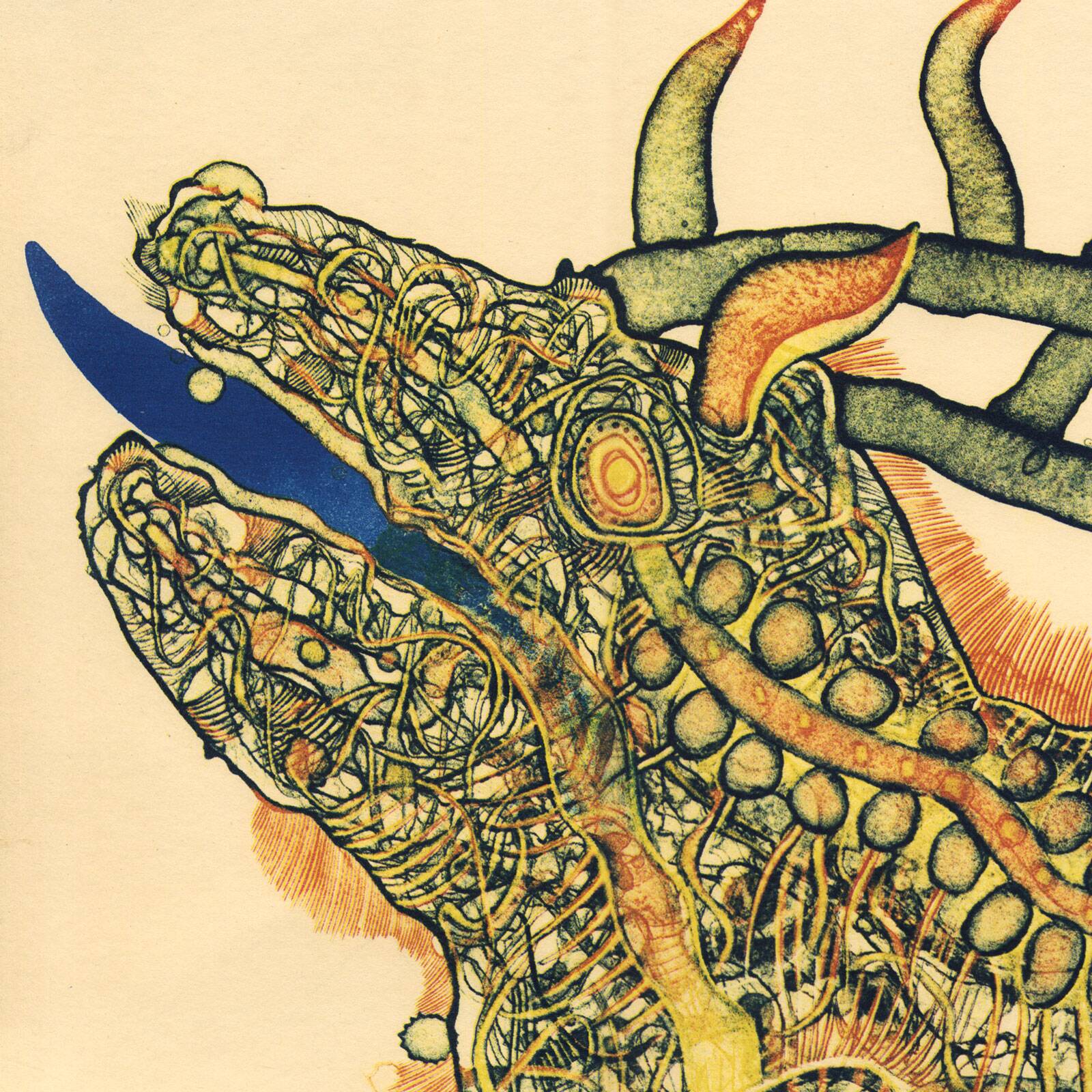 Signed 60s outsider art screenprint