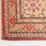 7x9 Red & Yellow Floral Persian Vintage Rug, 206x290Cm