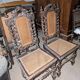 Pair of Neo-Renaissance ceremonial chairs – Carved wood and twisted columns