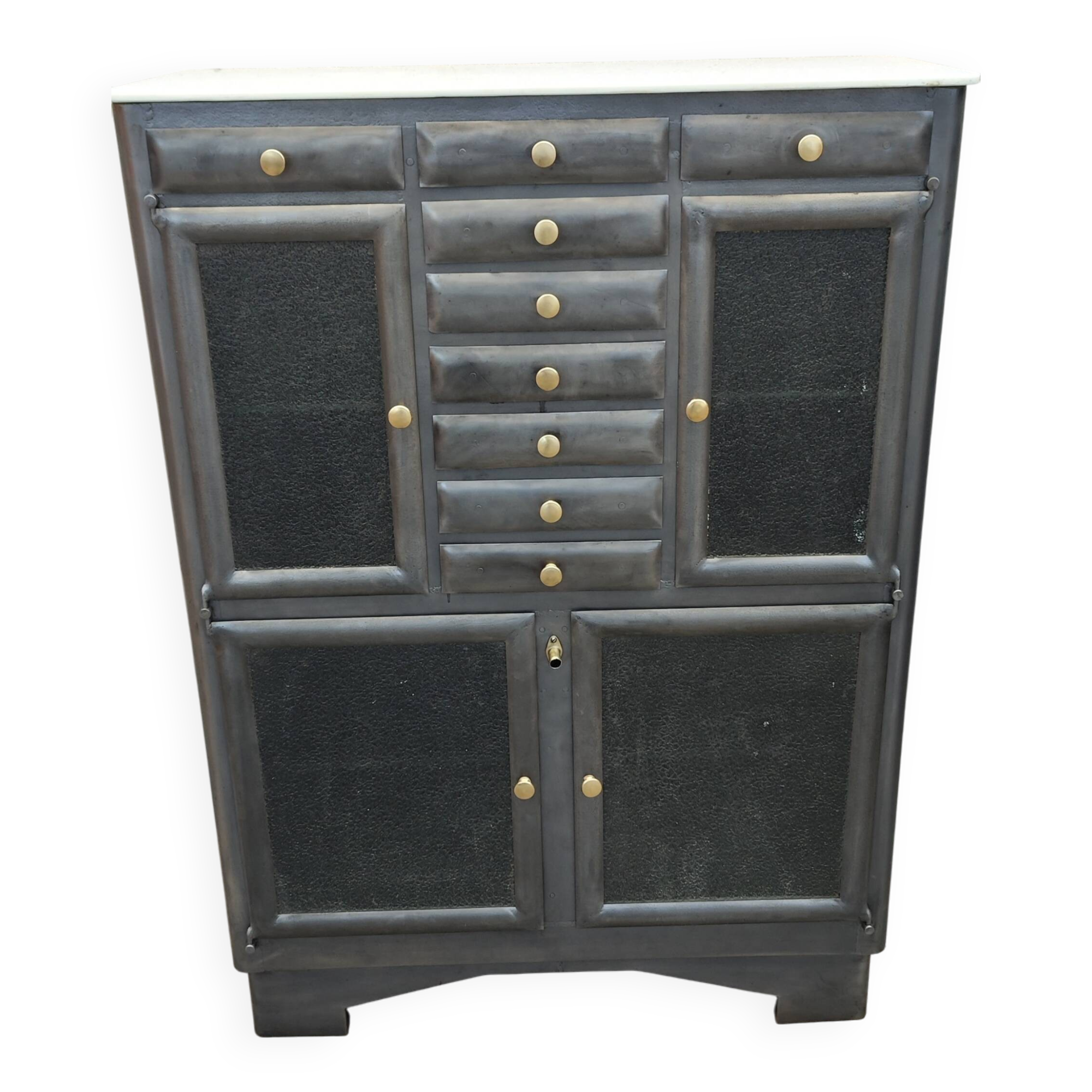 Old metal dentist's cabinet professional furniture