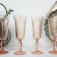 Set de 8 flutes a champagne rose