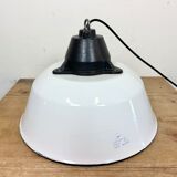 Enamel and cast iron industrial pendant light 1960s