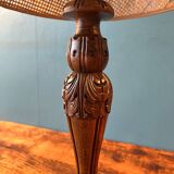 Carved wooden lamp from the 70s