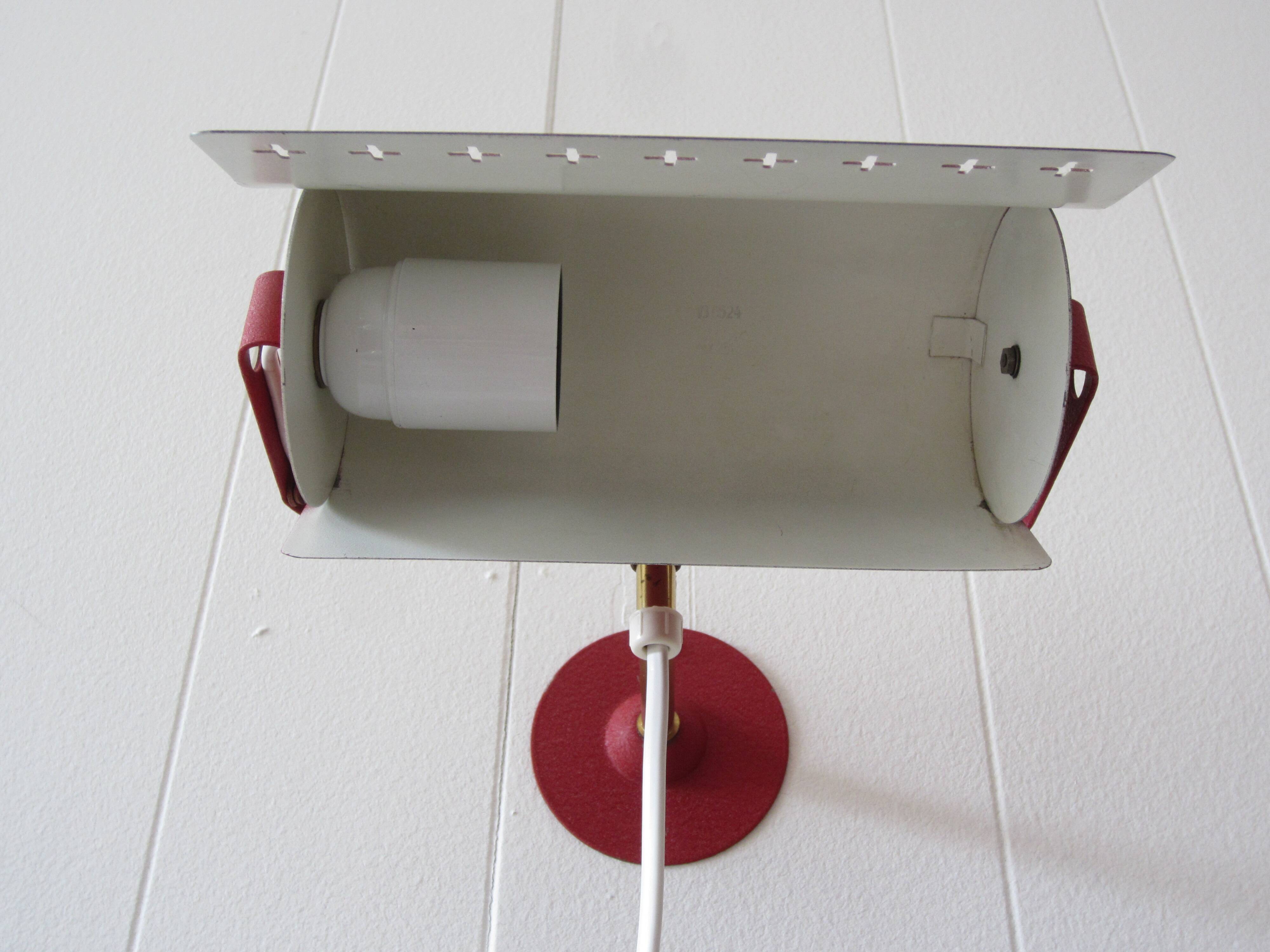 Mid-century Scandinavian articulated wall lamp