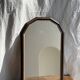Small rounded mirror, wooden frame, gold frame H49.5