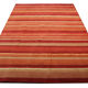 Hand woven traditional striped rug, wool red area rug- 200x290cm