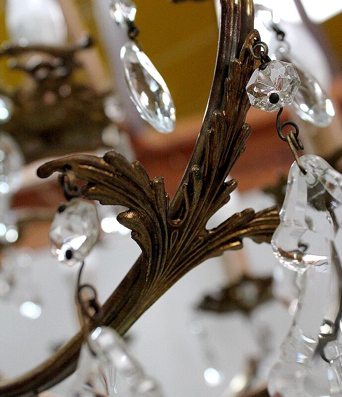 Crystal chandelier mid 20th