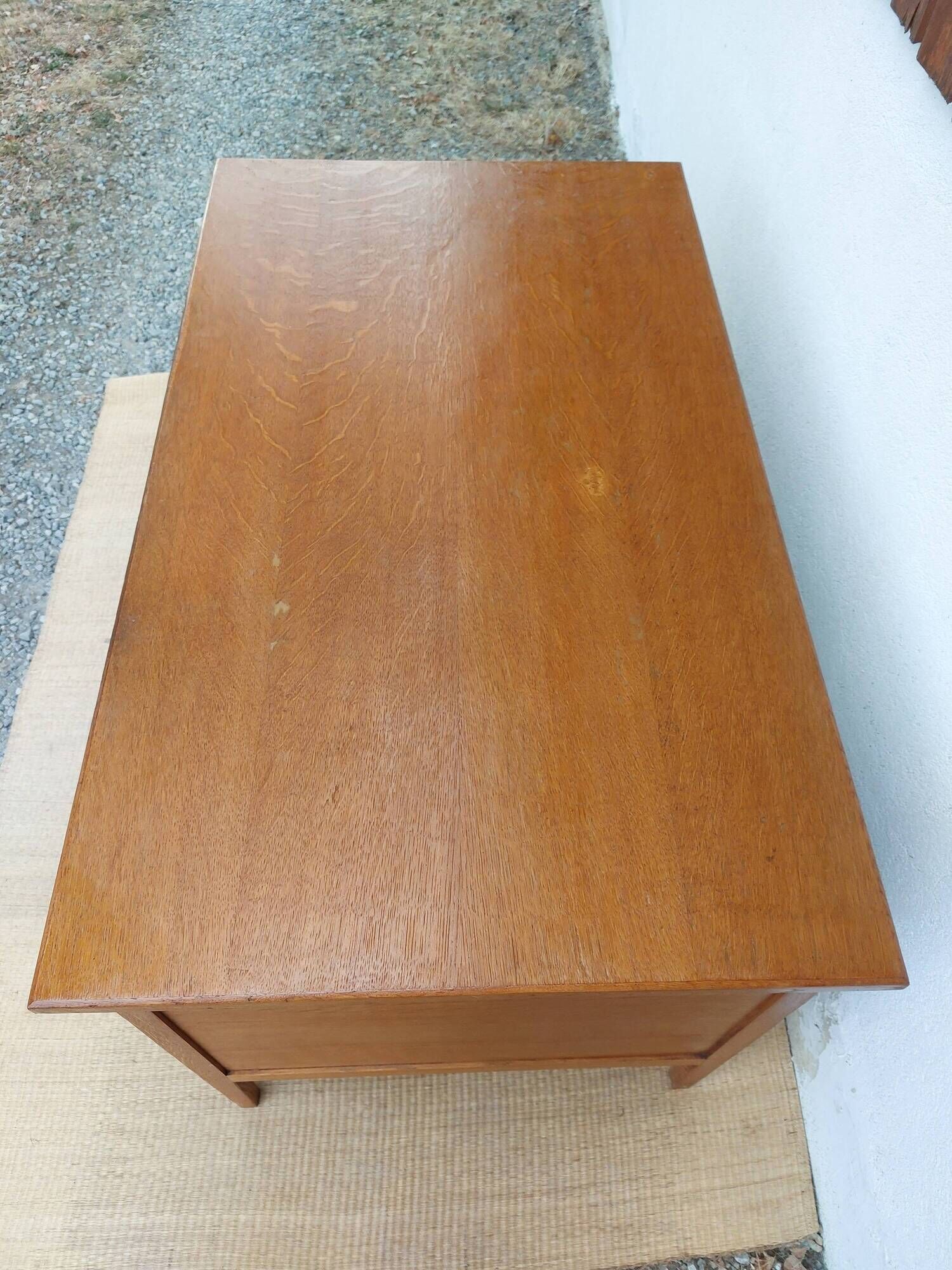solid wood desk, 1970s