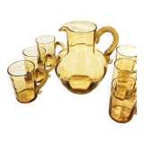 Service à orangeade, 1 cruche et 5 verres