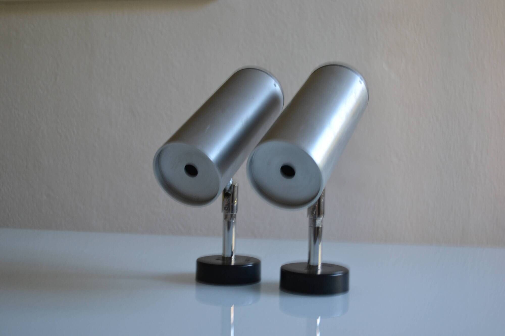 Staff leuchten pair of 1960s pipe wall lights