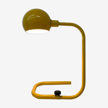 Mid-century design yellow tubular table lamp, 1970’s