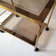 Belgo Chrom serving trolley in gold metal from the 60s/70s