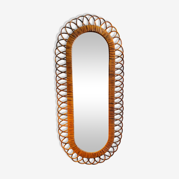 Rattan mirror - 44x97cm