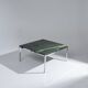 Square green marble coffee table, 1970s