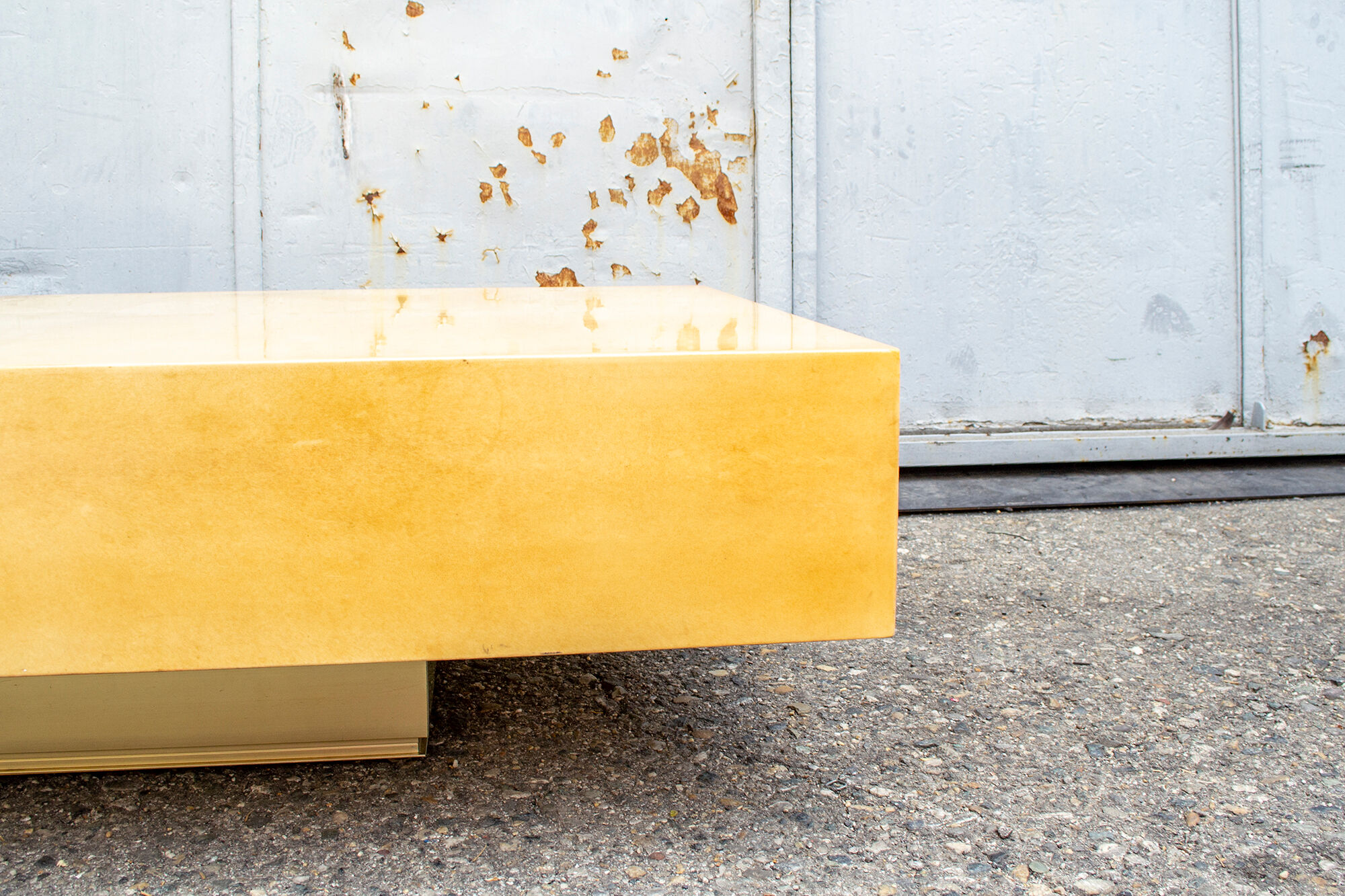 Table basse en feuilles de parchemin Italie 70