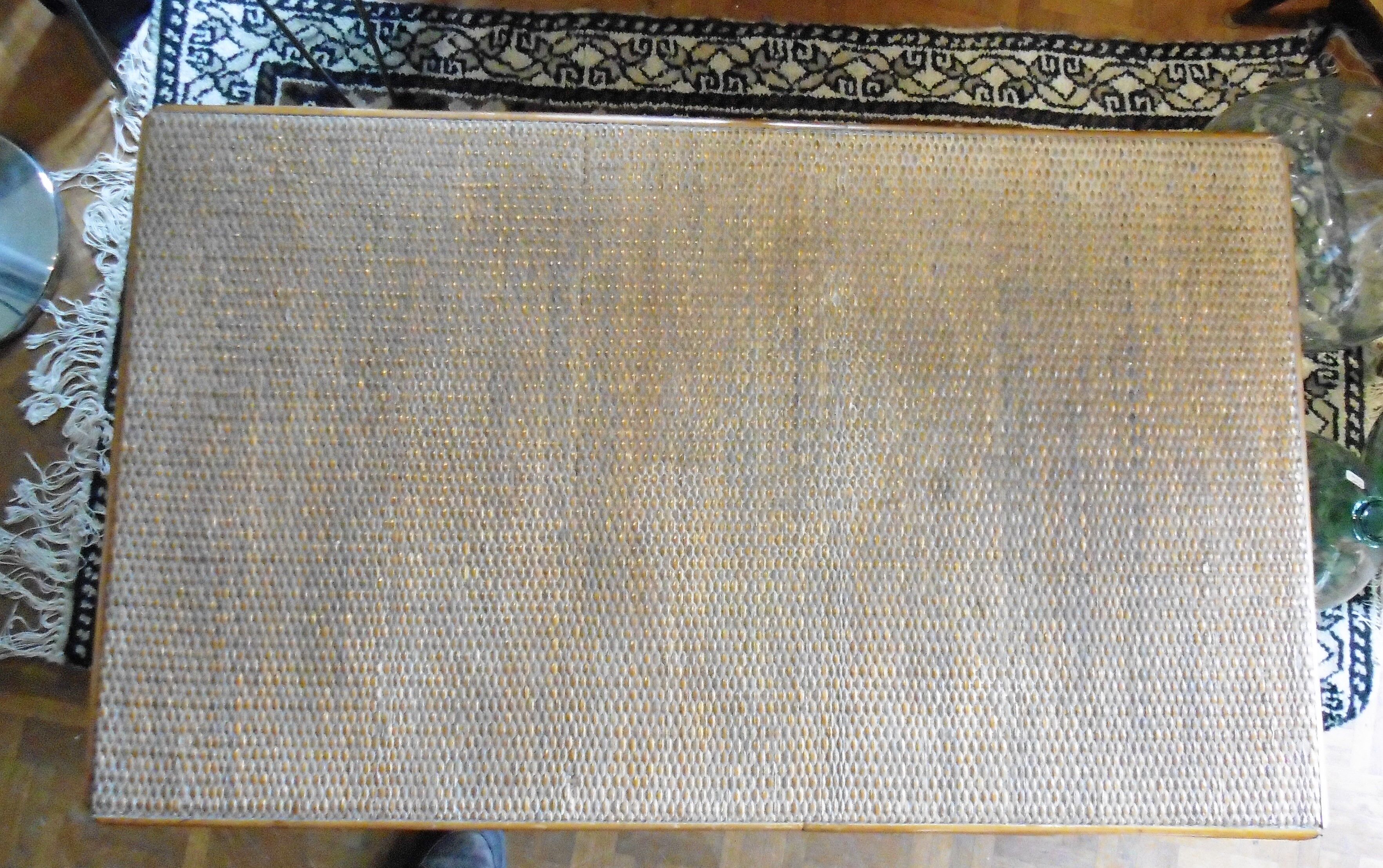 Vintage dresser 4 drawers in rattan and bamboo