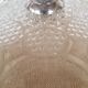 Compotier standing cut glass silver metal art deco