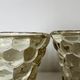 Pierre d'Avesn (1901 - 1990) pair of art deco "honeycomb" vase