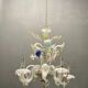 Italian harlequin chandelier in Venetian murano glass