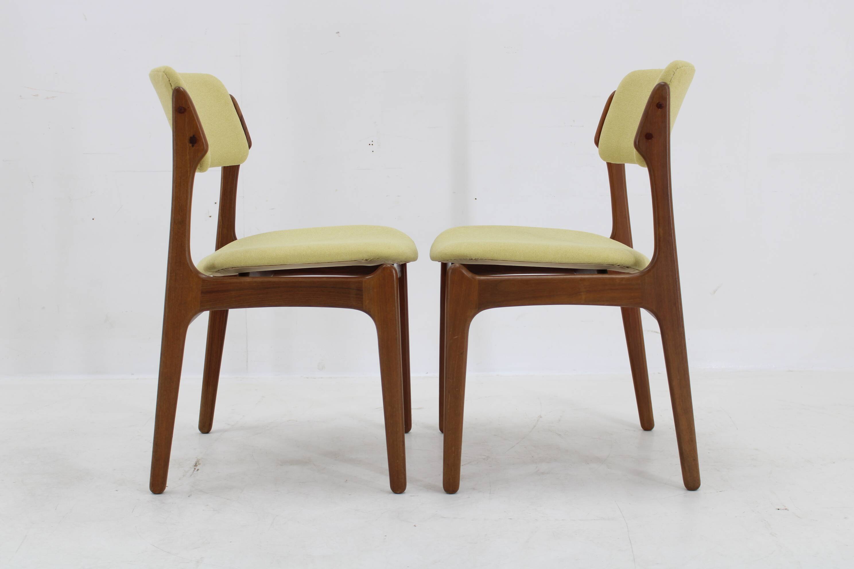 1960s Erik Buch Set of Six Restored Teak Dining Chairs, Denmark