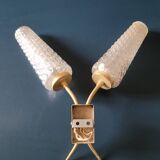2-branch gold metal wall light