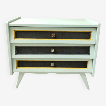 Almond green vintage style chest of drawers