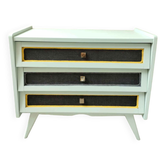 Almond green vintage style chest of drawers