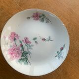 Porcelain compotier motifs of roses art deco signed HB France