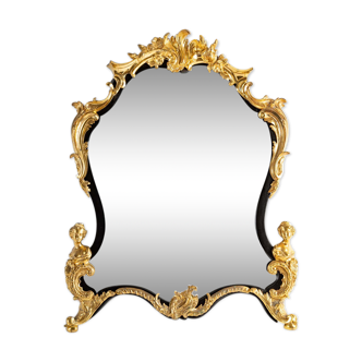 Wall or Pose mirror louis XV style in Gilded Bronze