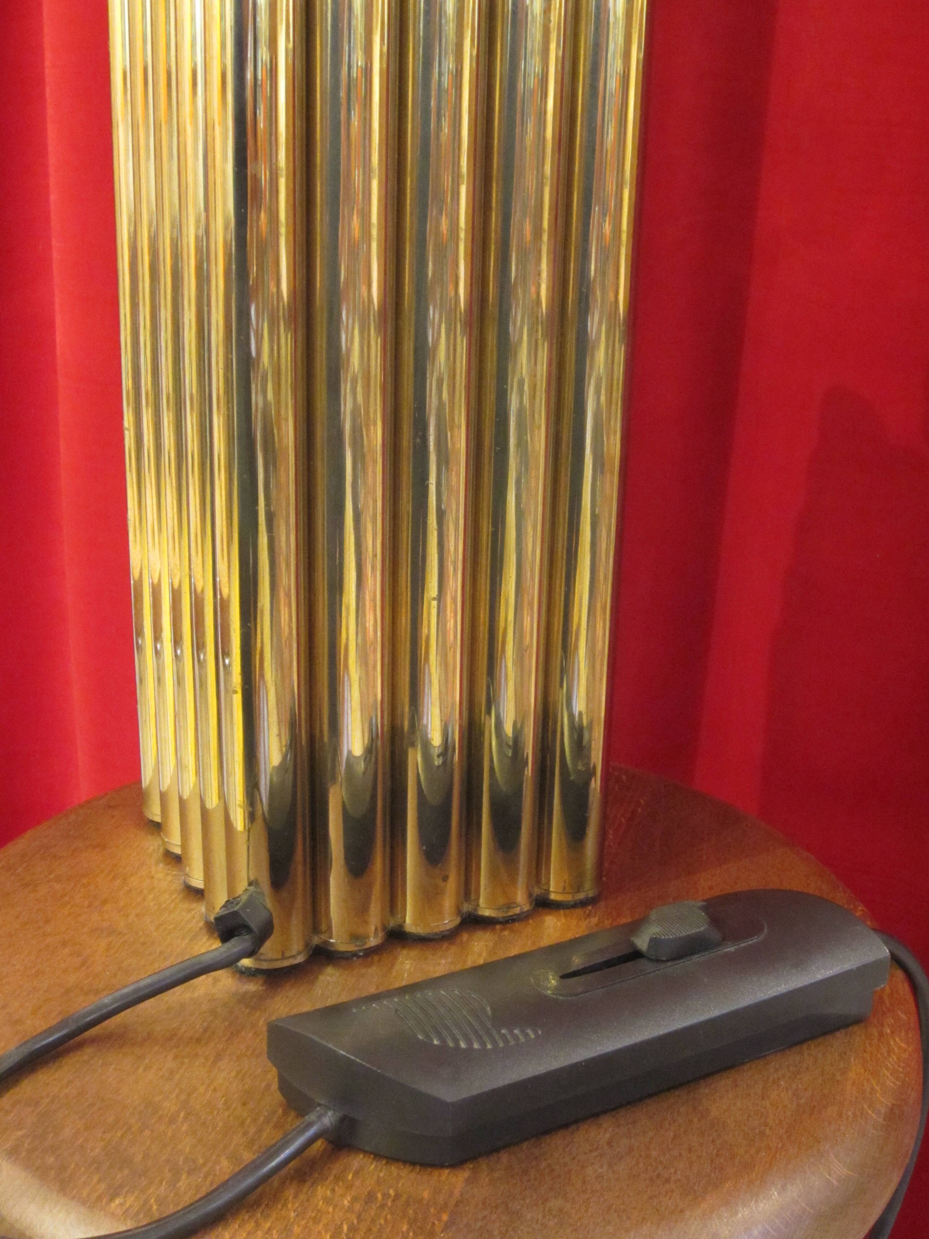 Lampe italienne années 70 en laiton