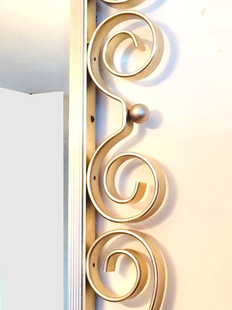 50s gilded brass mirror. Vintage. Hollywood Regency