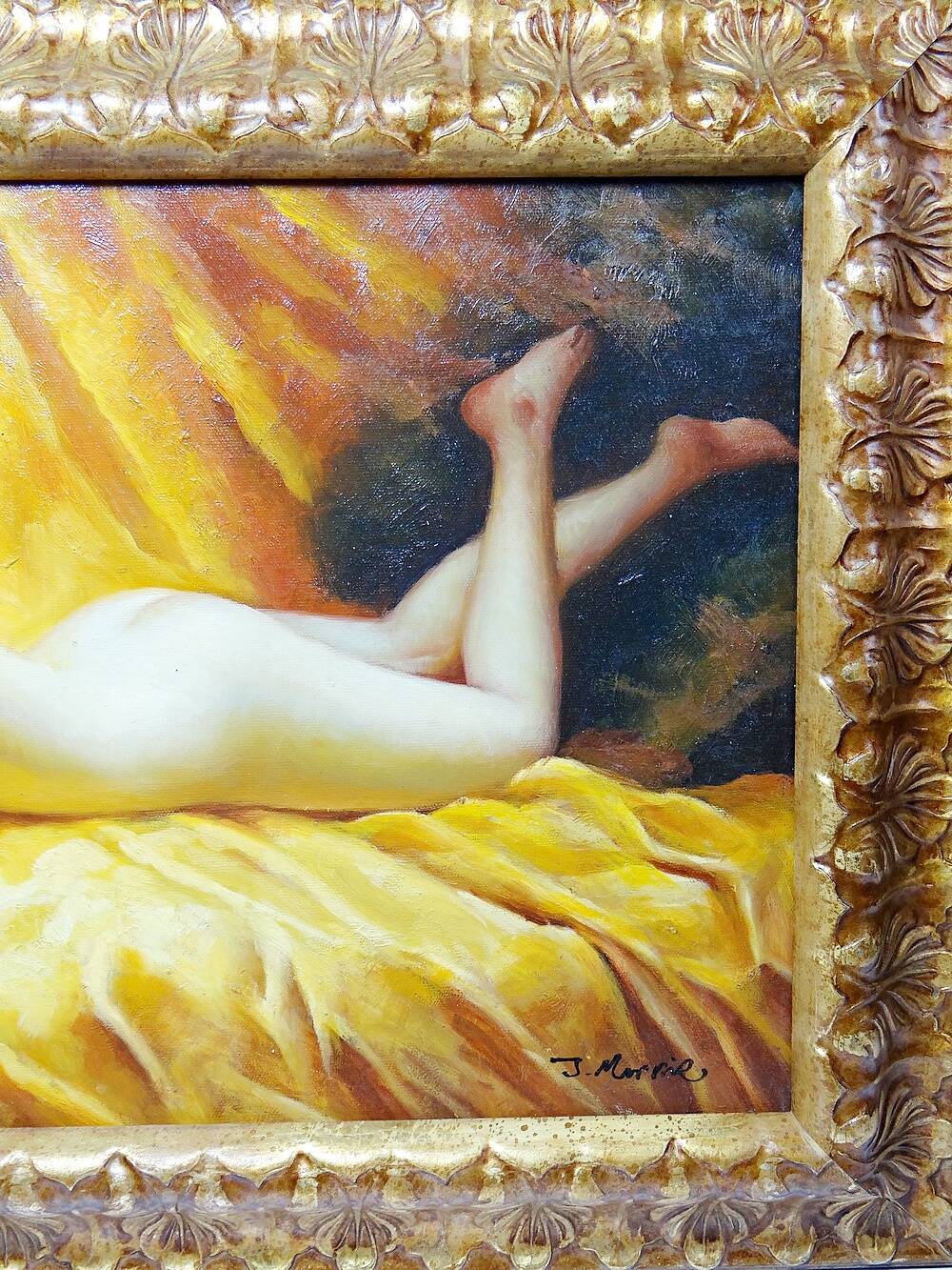Tableau "Nu au coussin" "La paresseuse" d'après Daniel Hernández Morillo