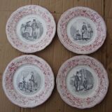 4 assiettes LM & Cie CREIL et Monteras  " les enfants terribles '