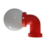 Danish wall light design indus red pipe