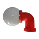 Danish wall light design indus red pipe