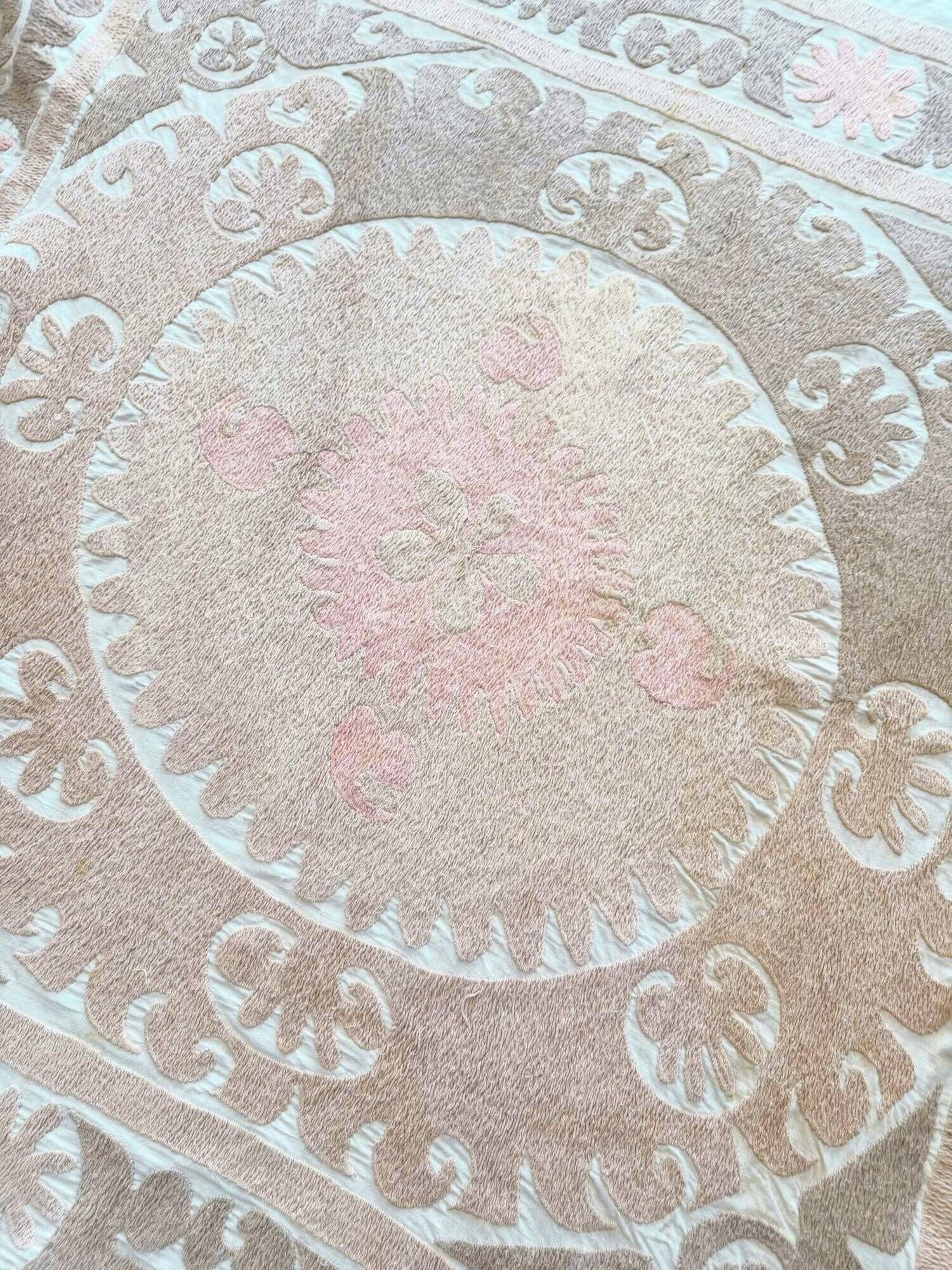 Vintage hand-embroidered tablecloth 123x132 cm