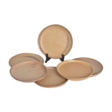 Assiettes plates en grès