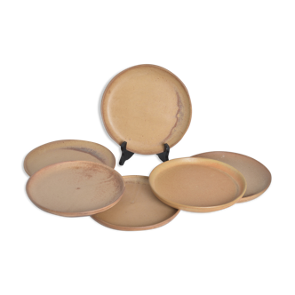 Assiettes plates en grès