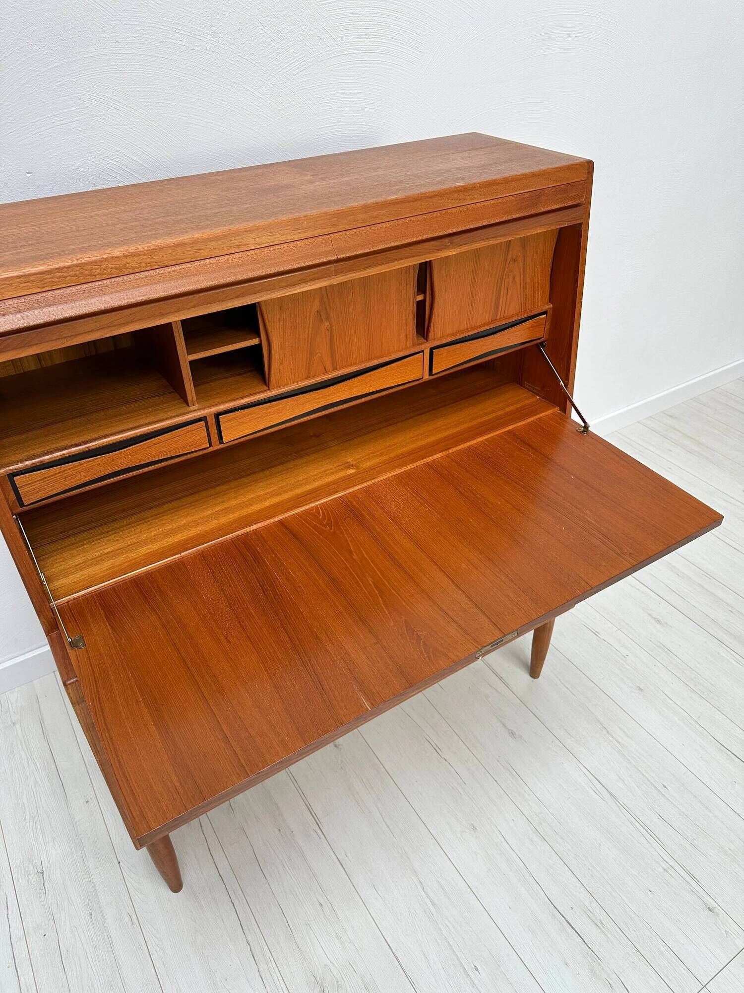1960s Vintage Danish Teak Secretary by Erling Torvits for Klim Møbelfabrik