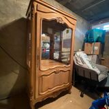 Vintage silver china cabinet display case