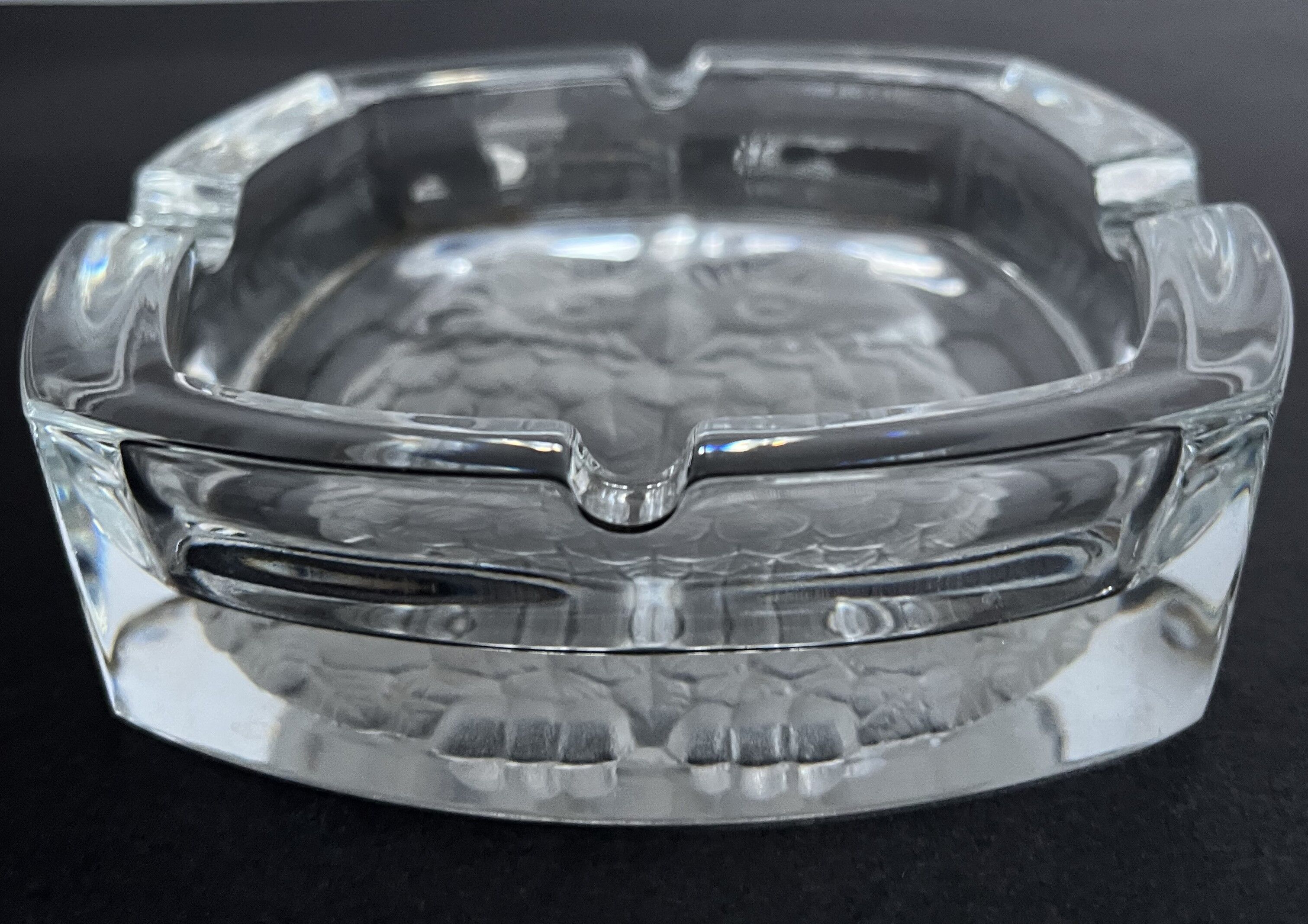 Cut crystal ashtray