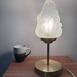 Art Deco flame glass globe lamp