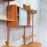 Mid-Century Modular Teak Wall Unit by John Texmon for Blindheim Mobelfabrik, Norway,  1960s