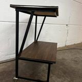 Vintage side table / plant table / audio stand on casters