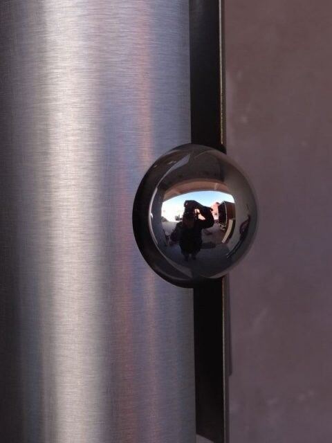 Chandelier 1970 brushed aluminum design