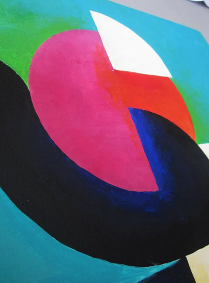 Abstract acrylic painting Delauney - 65x50cm