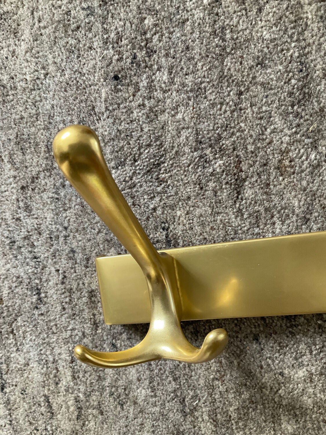 Vintage coat rack in gilded aluminum