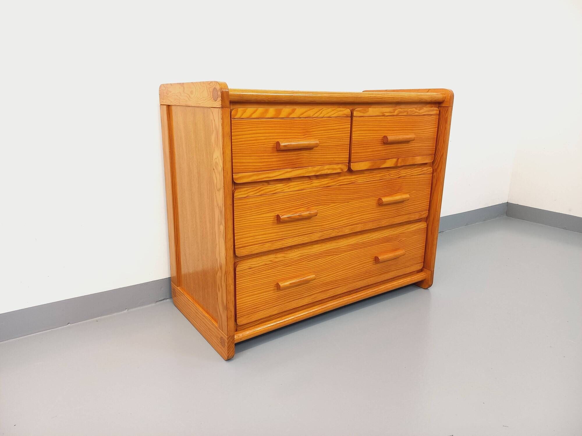 Vintage Gautier pine chest of drawers from the 70s 80s