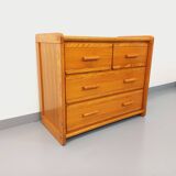 Commode en pin Gautier vintage des années 70 80