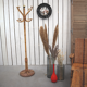 Rattan parrot coat rack